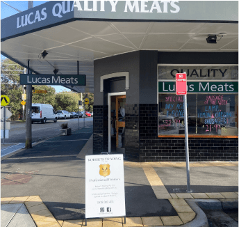 Painted commercial shopfront